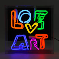 'Love Art' Glass Neon Box Sign - Locomocean Ltd