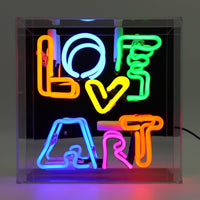 'Love Art' Glass Neon Box Sign - Locomocean Ltd