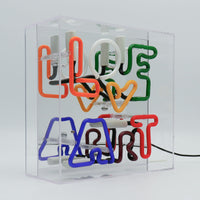 'Love Art' Glass Neon Box Sign - Locomocean Ltd