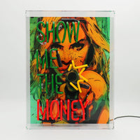 'Show me the Money' Glass Neon Box Sign - Locomocean Ltd