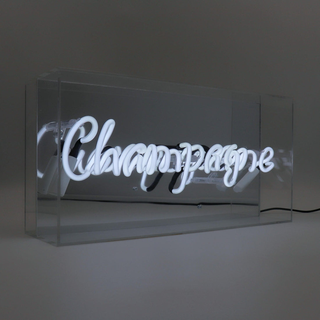 'Champagne' Glass Neon Sign - White - Locomocean Ltd