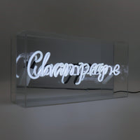 'Champagne' Glass Neon Sign - White - Locomocean Ltd