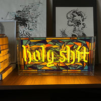 'Holy Shit' Glass Neon Sign - Locomocean Ltd
