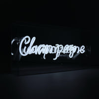 'Champagne' Glass Neon Sign - White - Locomocean Ltd