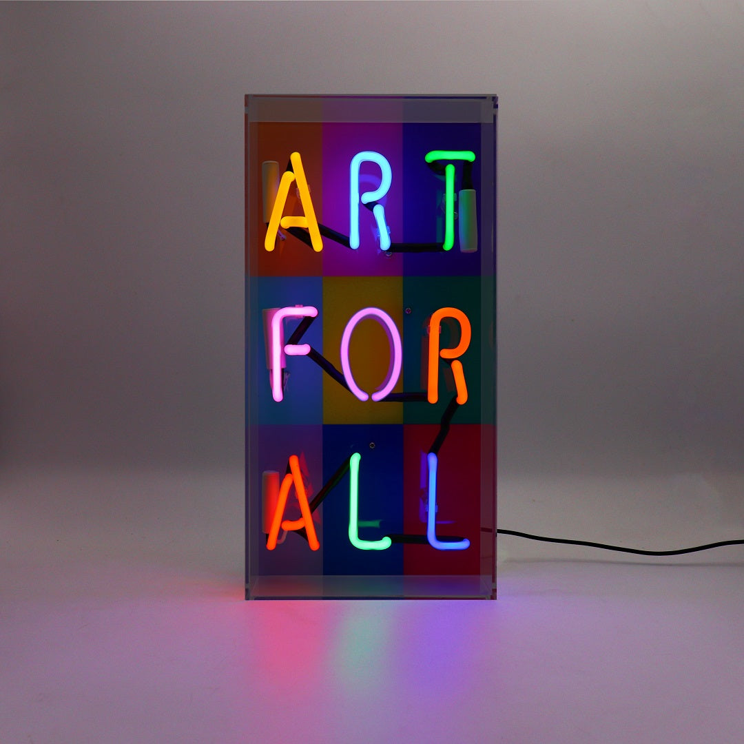 'Art For All' Glass Neon Sign - Locomocean Ltd
