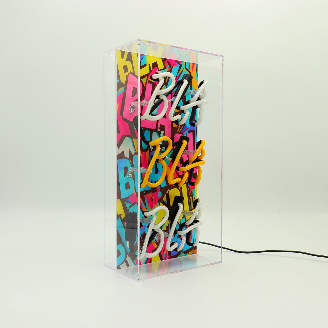 'Bla Bla Bla' Glass Neon Sign - Locomocean Ltd