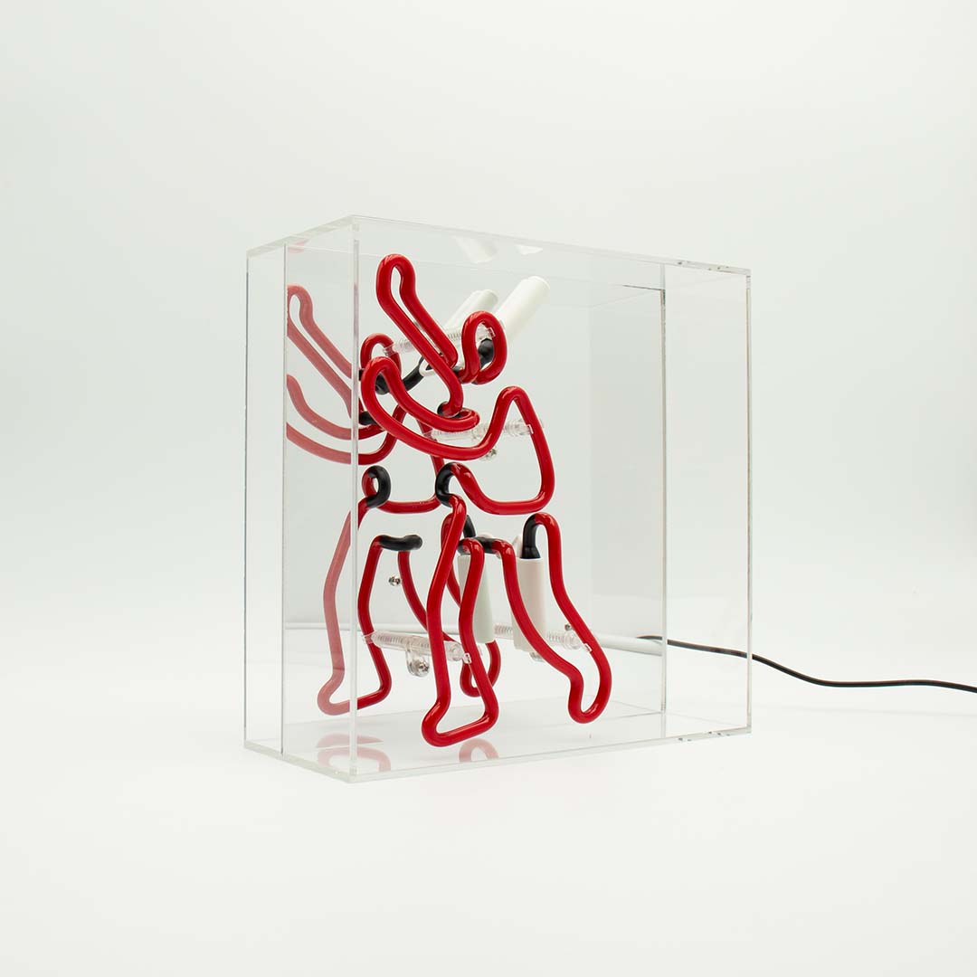 'Bookcase Man' Neon Box Sign - Locomocean Ltd