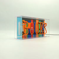 'Books' Glass Neon Sign - Locomocean Ltd