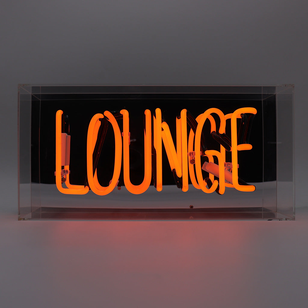 'Lounge' Glass Neon Sign - Locomocean Ltd