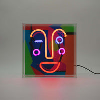 'Memphis Face' Neon Box Sign - Locomocean Ltd