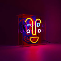 'Memphis Face' Neon Box Sign - Locomocean Ltd