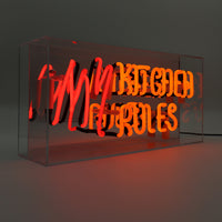 My Kitchen My Rules: Acrylic Box Glass Neon
