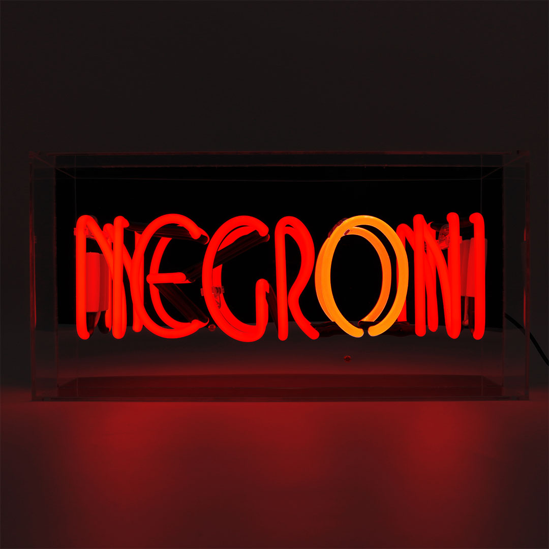 'Negroni' Glass Neon Sign - Locomocean Ltd