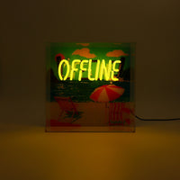 'Offline' Glass Neon Box Sign - Locomocean Ltd