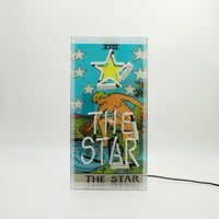 'The Star' Tarot Card Glass Neon Box Sign - Locomocean Ltd