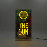 'The Sun' Tarot Card Glass Neon Box Sign - Locomocean Ltd