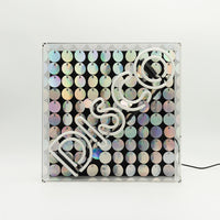 'Disco' Glass Neon Sign with Sequins - Locomocean Ltd