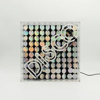 'Disco' Glass Neon Sign with Sequins - Locomocean Ltd