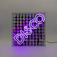 'Disco' Glass Neon Sign with Sequins - Locomocean Ltd