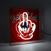 'That's All Folks' Glass Neon Box Sign - Locomocean Ltd