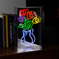 'Vase of Tulips' Glass Neon Sign - Locomocean Ltd