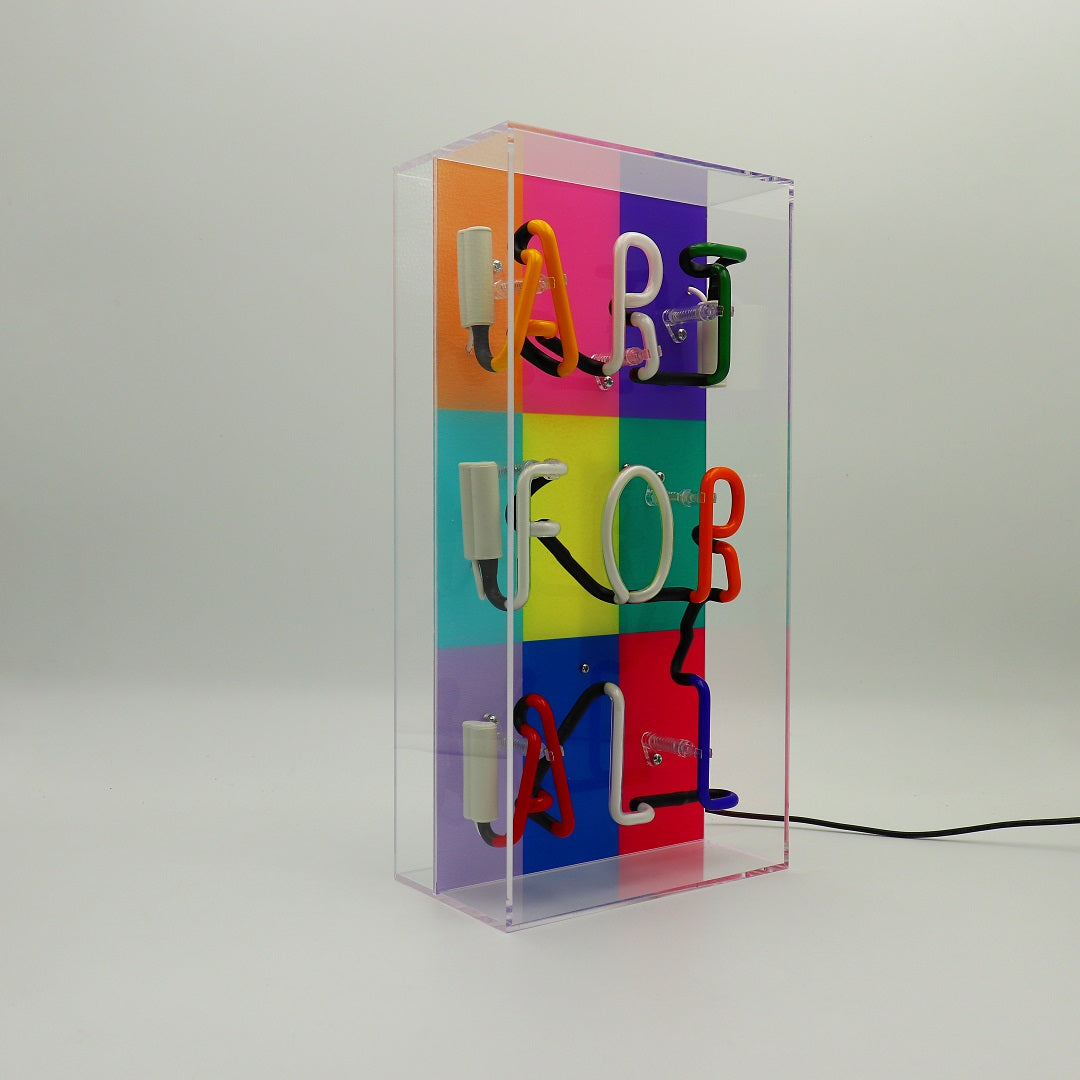 'Art For All' Glass Neon Sign - Locomocean Ltd