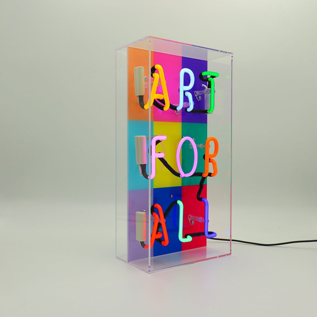'Art For All' Glass Neon Sign - Locomocean Ltd