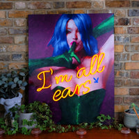 Playboy X Locomocean - I'm All Ears - LED Neon Painting - Locomocean Ltd
