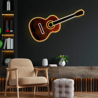 'Acoustic Guitar' Neon LED Sign - Wall Mounted - Locomocean Ltd