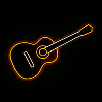 'Acoustic Guitar' Neon LED Sign - Wall Mounted - Locomocean Ltd