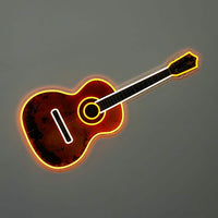 'Acoustic Guitar' Neon LED Sign - Wall Mounted - Locomocean Ltd