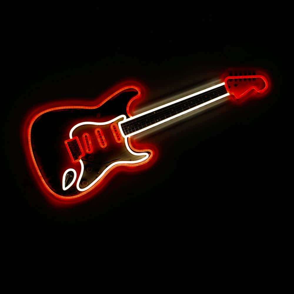 'Electric Guitar' Neon LED Sign - Wall Mounted - Locomocean Ltd