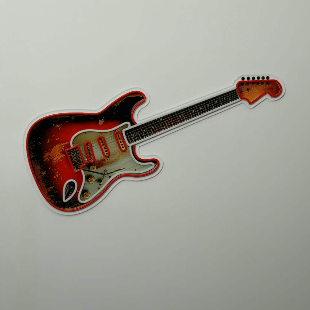 'Electric Guitar' Neon LED Sign - Wall Mounted - Locomocean Ltd