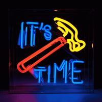 'Hammer Time' Glass neon Sign - Locomocean Ltd