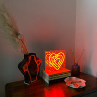 'Heart' Mini Glass Neon Sign - Locomocean Ltd