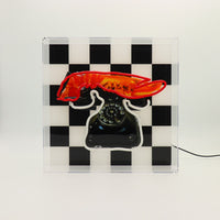 'Lobster Telephone' Glass Neon Box Sign - Locomocean Ltd