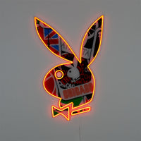 Playboy X Locomocean - Disco Bunny - Glass Neon Box Sign (Pre-Order) - Locomocean Ltd