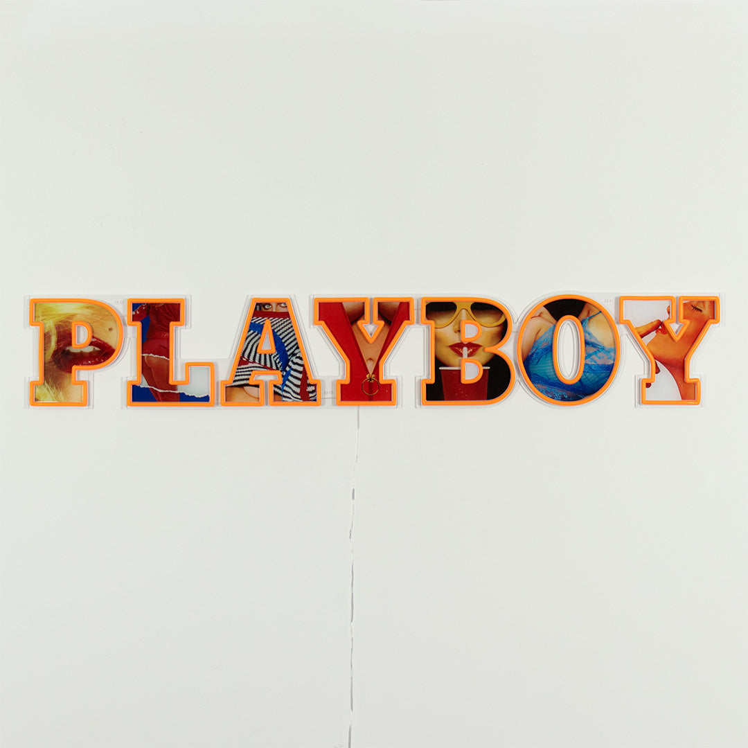 Playboy X Locomocean - Disco Bunny - Glass Neon Box Sign (Pre