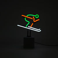 Neon 'Skiing Sign - Red, Green & White - Locomocean Ltd