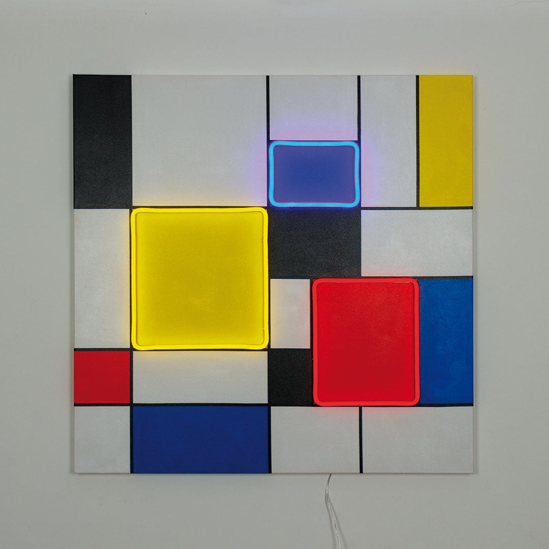 Mondrian' Inspired - Wall Painting (LED Neon)