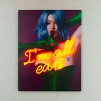 Playboy X Locomocean - I'm All Ears - LED Neon Painting (Pre-Order) - Locomocean Ltd