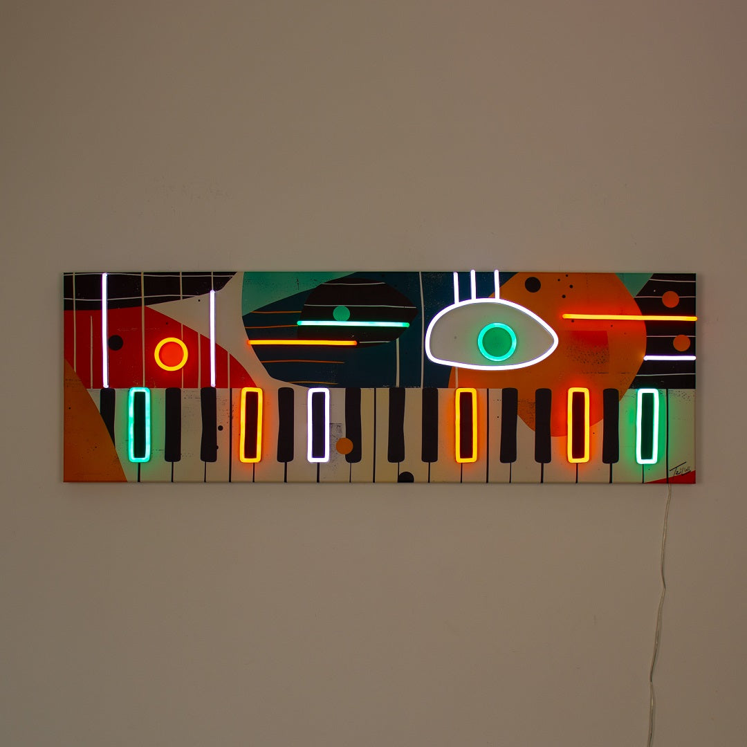 Piano - Wall Painting (LED Neon) - Locomocean Ltd