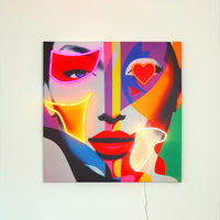 Face Shapes - Wall Painting (LED Neon) - Locomocean Ltd