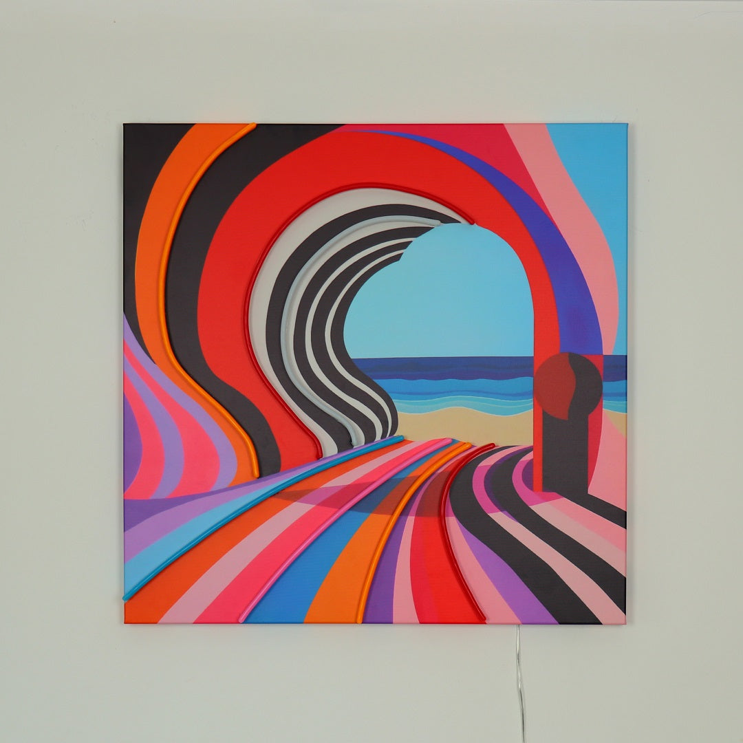 Surreal Shore - Wall Painting (LED Neon) - Locomocean Ltd