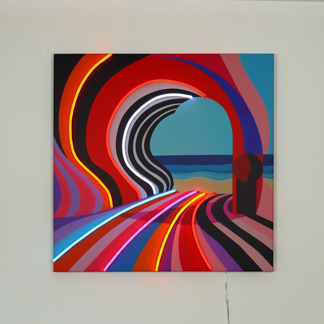 Surreal Shore - Wall Painting (LED Neon) - Locomocean Ltd