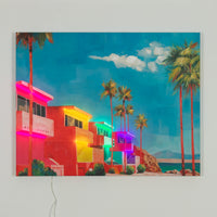Summer Breeze: LED Neon Canvas