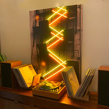 New York Staircase - Wall Painting (LED Neon) - Locomocean Ltd