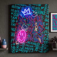 New World Energy Black: S.W.Smiley LED Neon Canvas