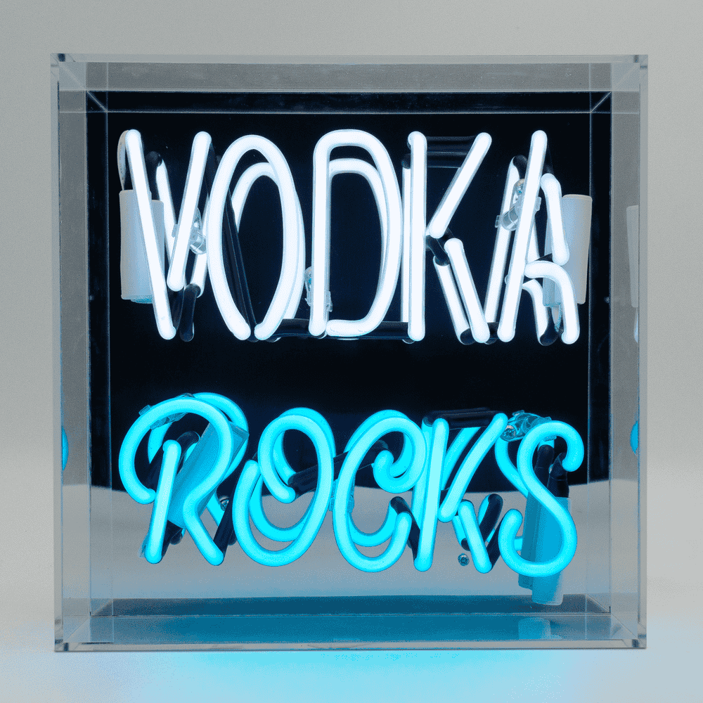 'Vodka Rocks' Glass neon Sign - Locomocean Ltd