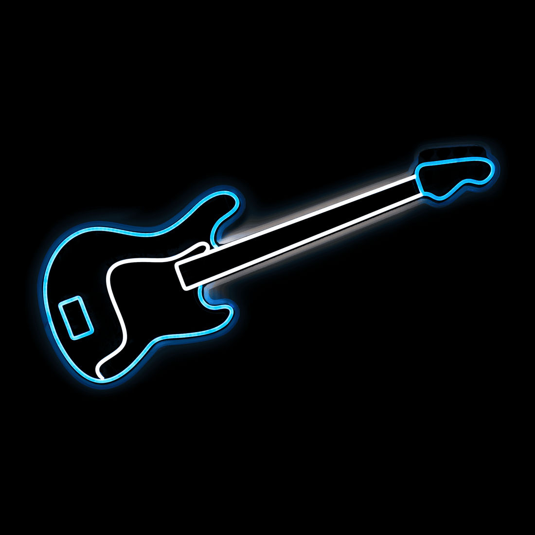'Bass Guitar' Neon LED Sign - Wall Mounted - Locomocean Ltd